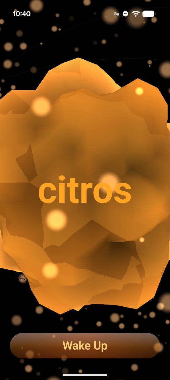 Citros welcome screen